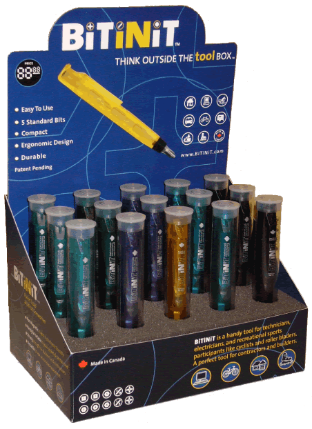BiTiNiT� Screw Driver - Multi-bit, compact, pocket size, light weight